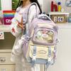 Transparent Pain Bag for Girls and Men's Backpack Contrast Color Splicing Large Capacity Primary and Secondary School Students Backpack