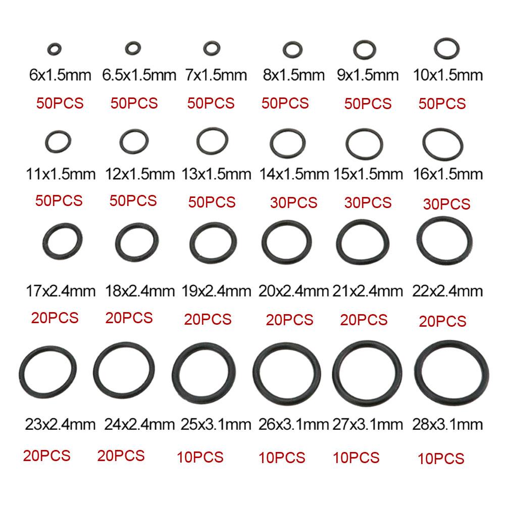 740pcs Nitrile Rubber O-ring Kit NBR Seal Gasket O Ring Repair Kit For Car Auto Vehicle Repair Oil Resistant O Ring Set Boxed