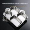 316 Stainless Steel Compartmented Meal Tray with Lid