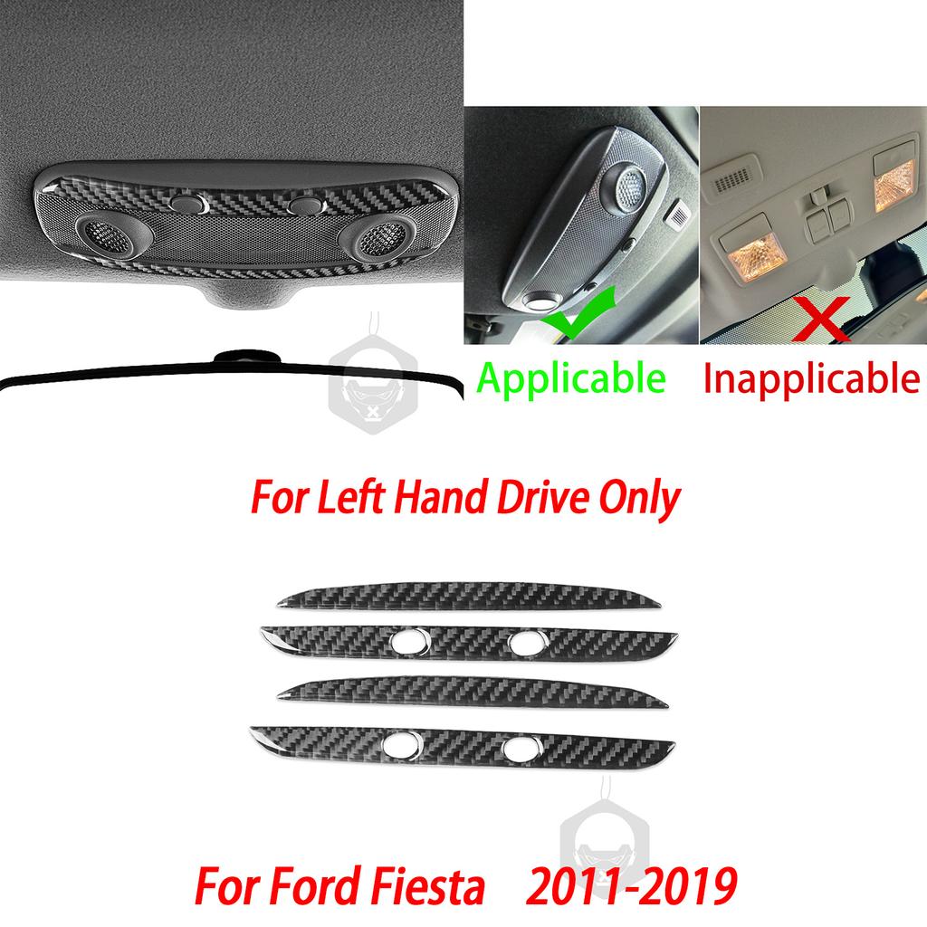 Carbon Fiber Side Air Vent Dashboard Center Console Gear Shift Panel Car Interior Accessories Sticker For Ford Fiesta 2011-