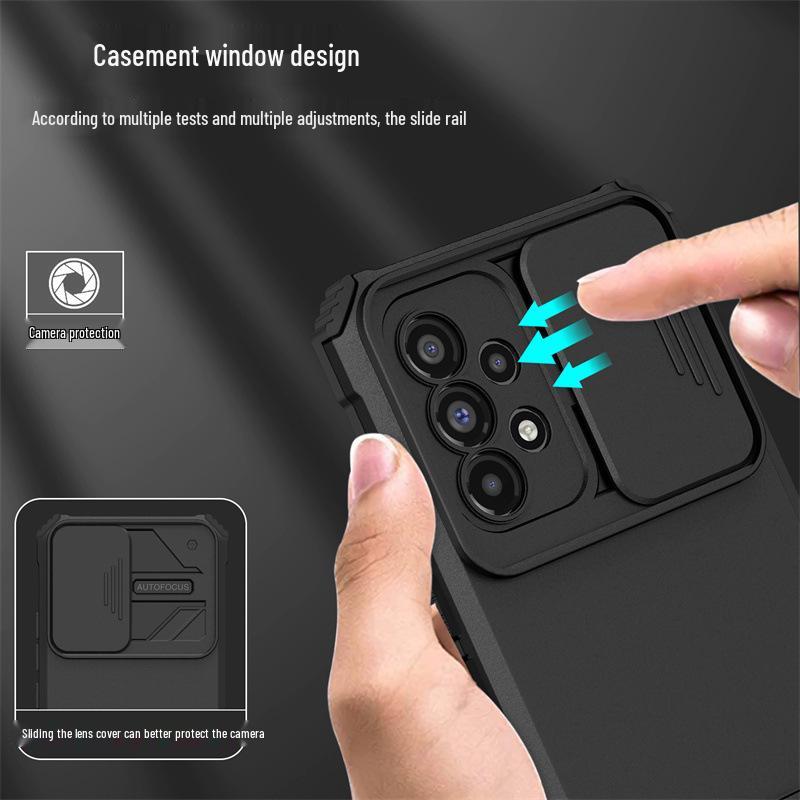 Samsung S25 Ultra Multifunctional Protective Case with Window Lens Protection for A54 5G