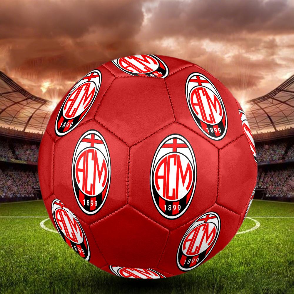 AC Milan Soccer Ball, colorful, suitable for all ages, machine-stitched, PVC material, competition grade, durable and high bounce