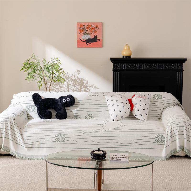 New modern simple chenille all-season sofa towel full cover one piece high-end sofa cover cloth towel