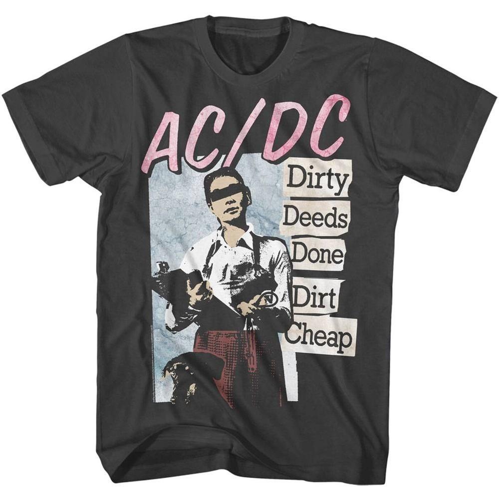 AC/DC Dirty Deeds Smoke Adult T-Shirt Unisex T-Shirt L