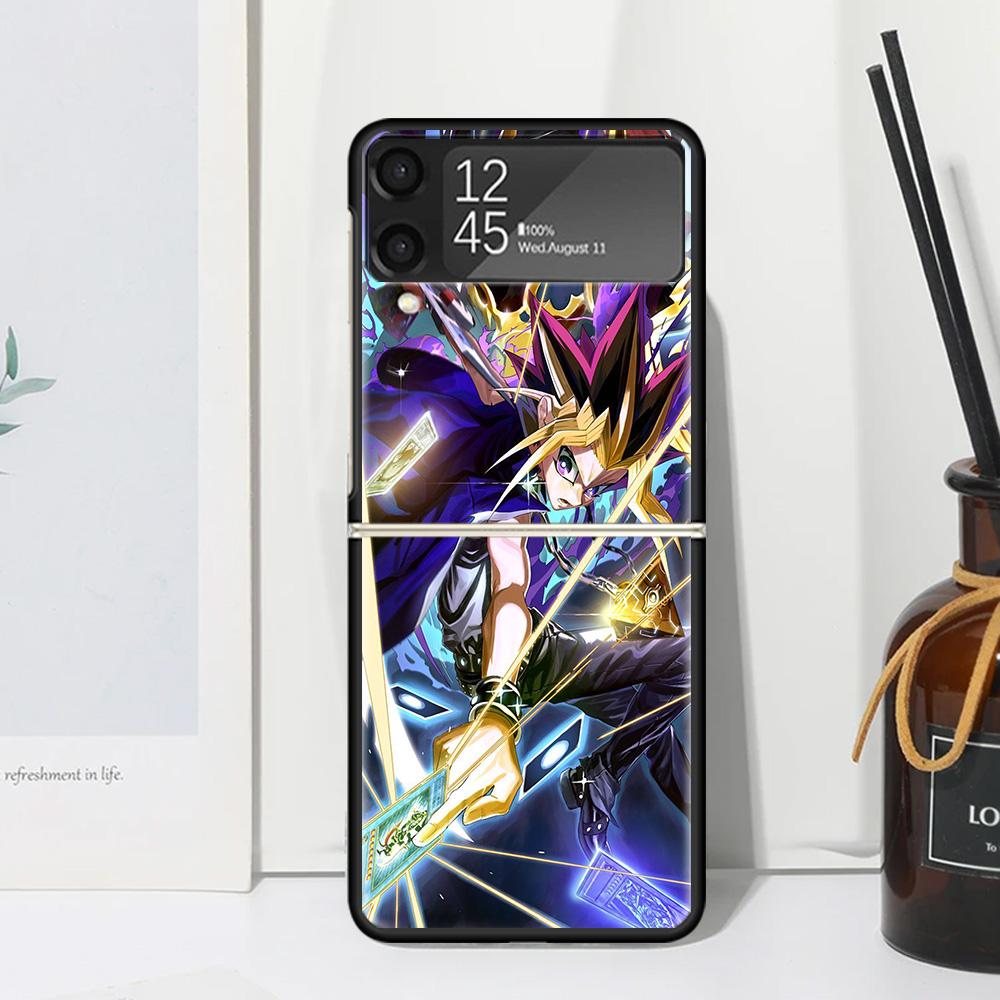 Game Yu-Gi-Oh Phone Case Cover for Samsung Galaxy Z Flip 7 6 5 4 3 5G Flip3 Flip4 Flip5 ZFlip6 ZFlip7 Black Fundas Galaxy Z Flip