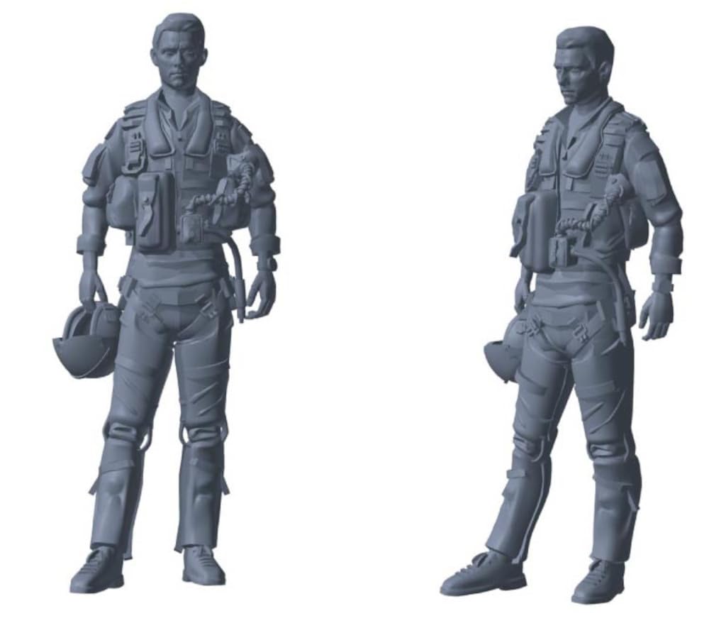 

HMA Pilot Standing Resin Kit 1/48 F/A-18 HMAM3-412 (person)
