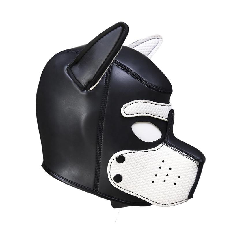 Fetish Gay Puppy Play Rubber Hood Adult Games Dog Slave Full Head BDSM Bondage Mask Hood Erotic Cosplay Sex Toys for Men