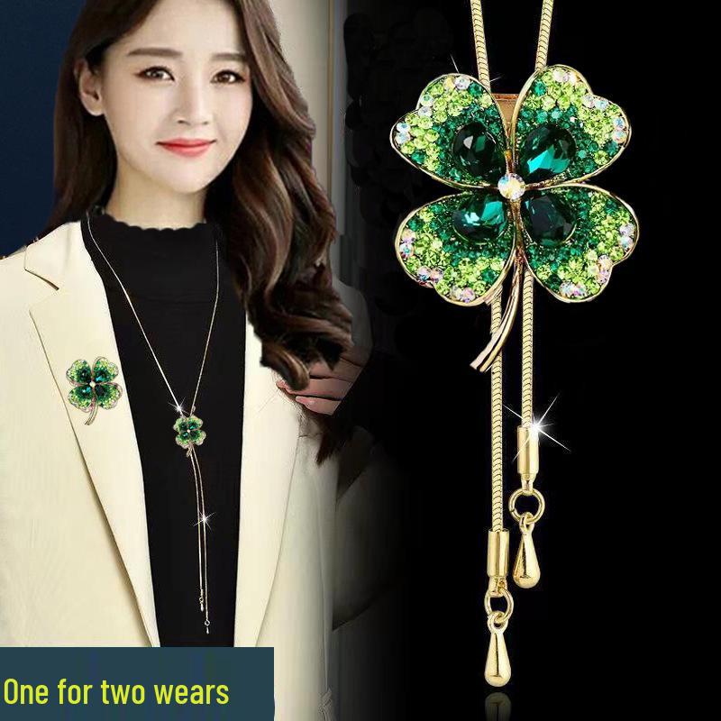 

Элегантная цепочка для свитера двойного назначения: Женское люксовое ожерелье с кисточкой для универсальной осенне-зимней моды