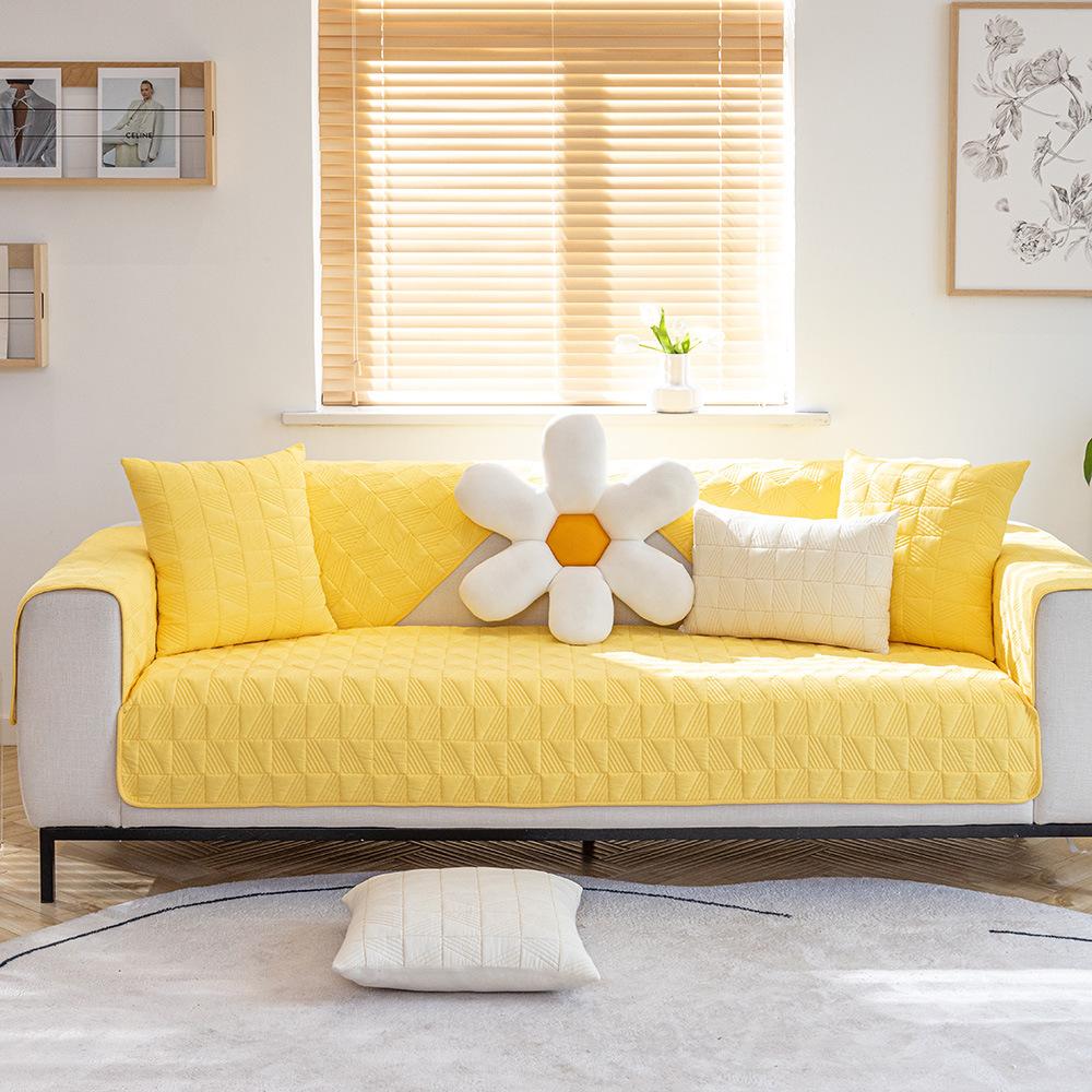 Four Seasons, material periat universal, matlasat, brodat, perna de canapea, modern, simplu, de culoare solida, perna de canapea prosop