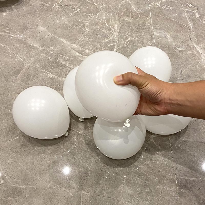 Matte White Latex Balloons - Thick, Pure White, 5" To 18" for Balloon Chains and Decorations