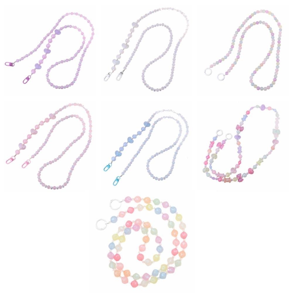 Cellphone Lanyard Beaded Crossbody Phone Chain Night Glow Phone Neck Straps  Phone Case Accessories