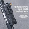 Portable Cycling Folding Lock Alloy Steel Bike Combination Lock  Bicycle Accessories