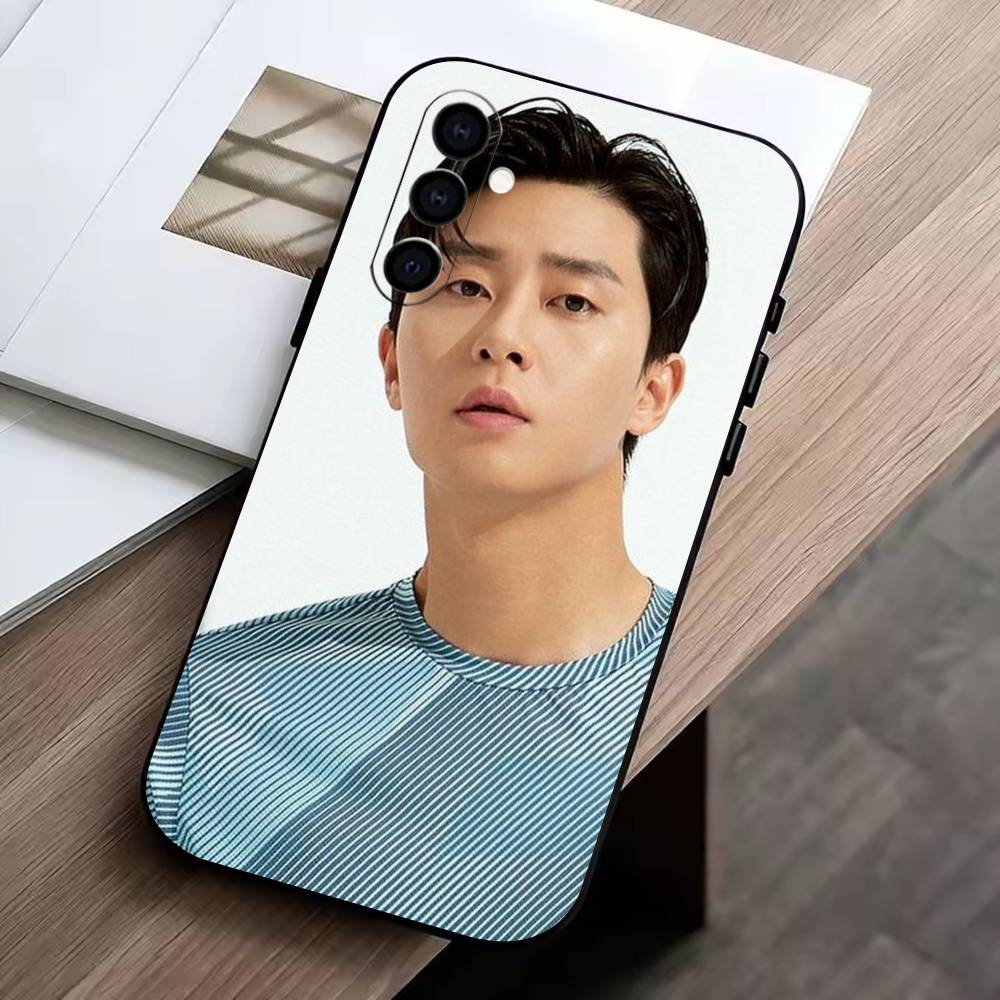 Funda de teléfono para Samsung Galaxy A73,A72,A71,A70,A53,A52,A51,Funda Negra de Silicona Suave, ActrizK P-Park Seo-joon
