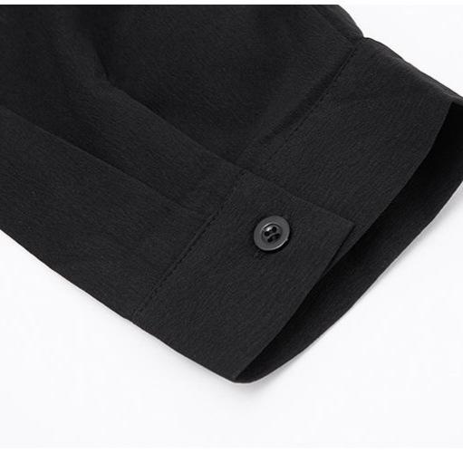 Autumn Men'S Solid Color Long Sleeve Shirt Fashion Fake Two-Piece V-Neck Shirt Design Top