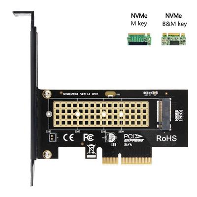 M.2 NVME SSD To PCIE X1 X4 Adapter Card 2280 SSD PCIe 3.0 4.0 Expansion Card for Desktop PC PCI-E GEN4 16Gbps Full Speed
