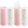 4PCS Car Tissue Holder,Extractable Portable Car Tissue Cylinder For Storing Each Box 50 Tissues,Fashionable Reusable Tissues For Cars Cup Holder Cars