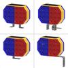 Solar-Powered Red and Blue Traffic Strobe Light for Road Construction and Nighttime Safety