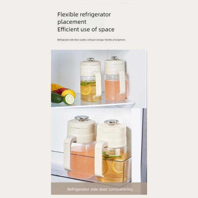 Extra Große 800/1500ml Teekanne mit Sieb und festem Borosilikatglas, auslaufsicheres Design für Eistees und Fruchtaufgüsse