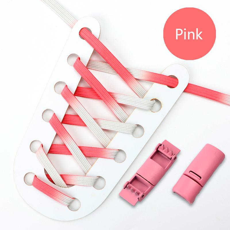 NO.8 Noile șireturi elastice cu gradient plat pentru pantofi sport, fără cravată șireturi din cauciuc pentru copii, sport pentru adulți, șnururi de pantofi cu dantelă rapidă leneș