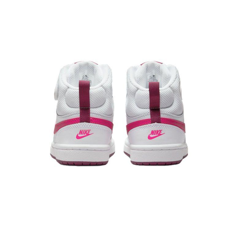Nike Court Borough Mid 2 PS Pure Platinum Pink Prime Kids Sneakers White Sangria CD7783-006