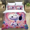 Cute Cartoon Snoopy Bedding Sets Exquisite Bed Supplies Set Duvet Cover Bed Comforter Set Bedding Set Luxury Birthday Gift