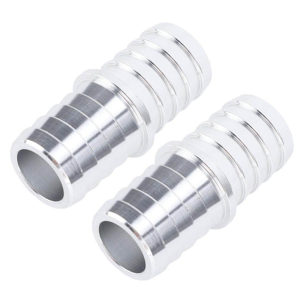 1 Pair 3 4 to 3 4in Hose Barb Splice Coupler Aluminum Alloy Radiator Intercooler Heat Exchanger Repair Mend Fitting