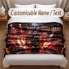 Music General Theme Soft Blanket Personalized Custom Name Text Print Warm Blanket Home Sofa Bedroom Decor