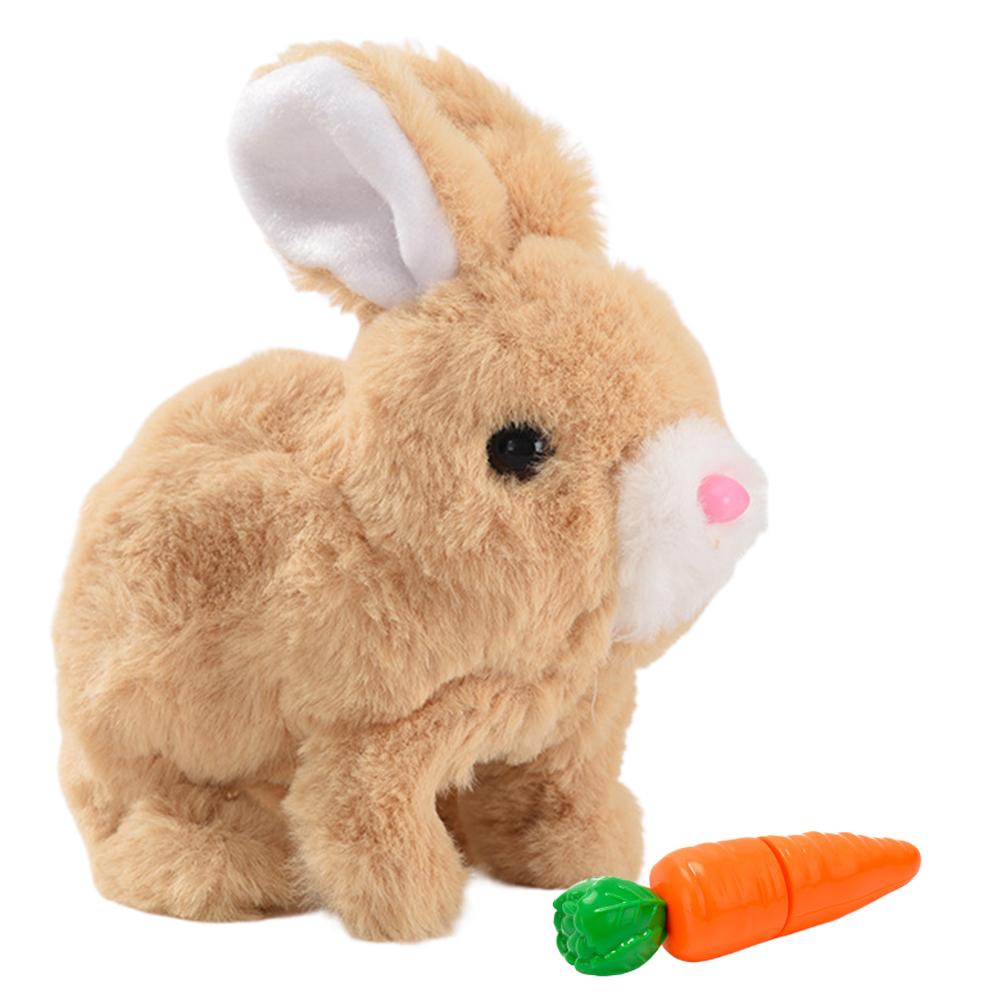 Easter Bunny Toy Plush Rabbit Easter Electronic Interactive Toy Bunnies Can Walk and Talk with Sounds and Movements for Gift