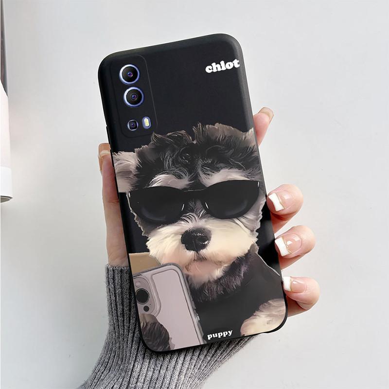 For Vivo Y72 5G Y52 5G Y75s 5G Phone Mask Back Cover 2024 Fashion Butterfly Astronaut Coque Capas For Vivo V2041 2053 Soft Case