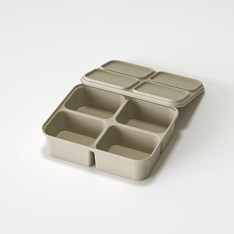 Baby Ice Cube Tray Silicone With Lids Flexible Ice Molds For Beverages,Baby Food Storage Mould, Bpa-Free