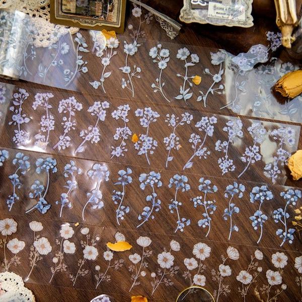 1 rolle Vintage Pflanzen & Blumen Serie PET Band Scrapbooking Dekoration Collage Journal Tagebuch Diy Aufkleber