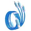 Seven-Color Luminous 3-in-1 Charging Cable for Mobile Devices and Gaming