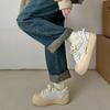 Thick-soled casual small fragrant style versatile thick-soled little white shoes women's 2025 new autumn and winter canvas shoes popular low-top board