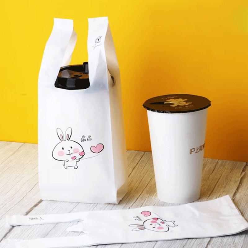 Disposable PP Carry Bags for 500ml Cups
