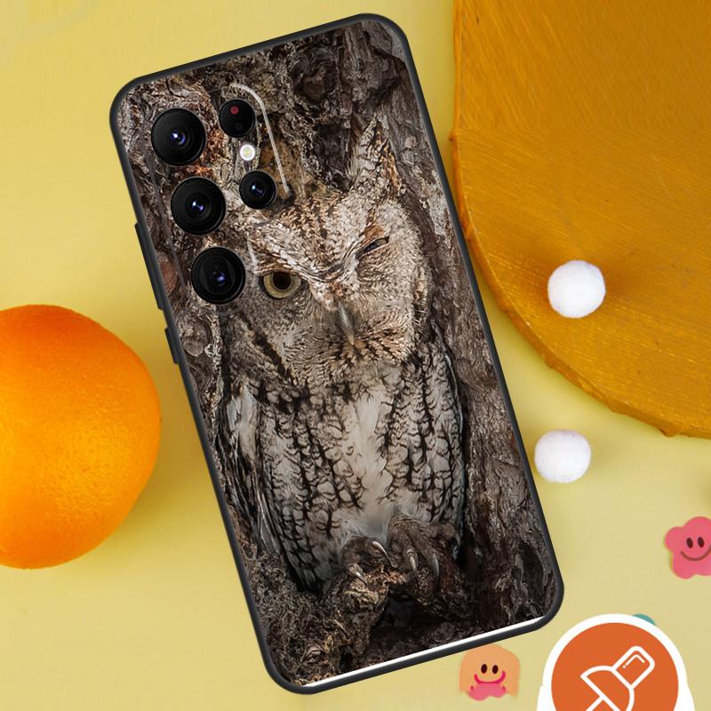 Camouflage Owl Phone Case For Samsung Galaxy S25 Ultra S24 S23 S22 S21 Ultra S9 S10 Plus S20 FE Funda Cover