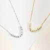 S925 Sterling Silver Gold Square Necklace: Minimalist Sugar Cube Clavicle Chain for Women, Light Luxury Design for Spring/Summer