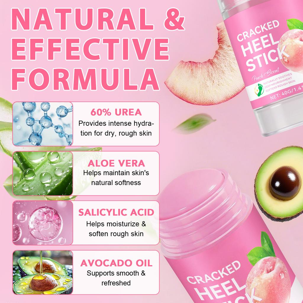 Fußpflegestift 40g, Weichmachender Peeling-Feuchtigkeitscreme-Pflegestift 40g