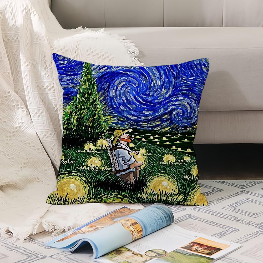 Art Van Gogh Pillow Case Office Cushions Suitable For Sofa Car Bedroom Decorative Cushion Cover