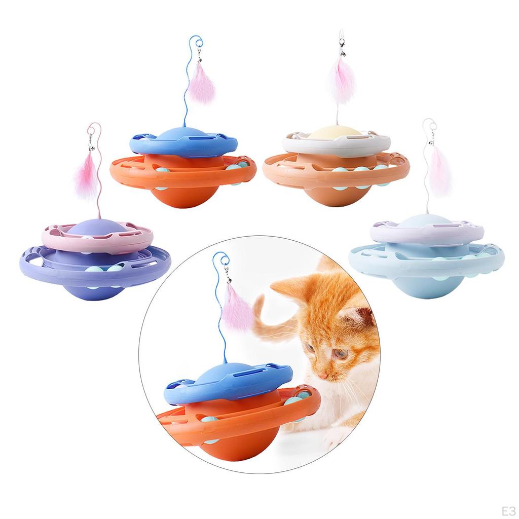 Degree Cat Tumbler Toy Teaser Toys Turntable Teasing Feather