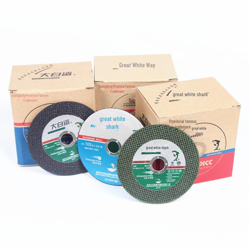 Great White Shark Stainless Steel Cutting Disc, 105x1.2x16mm, Double Mesh Angle Grinder Grinding Wheel