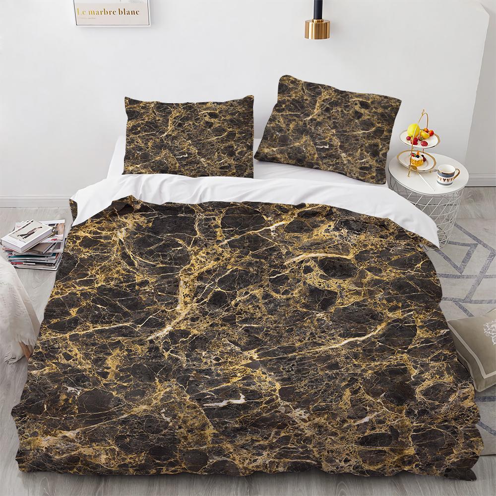 

Geometric luxury honeycomb stone pattern 3D printed bedding set queen size 2/3pcs microfiber duvet cover cool style 135x200cm
