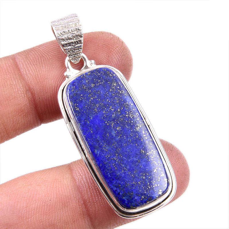 

Natural Lapis Lazuli Gemstone 925 Solid Sterling Silver Gift Pendant 1.75 y6i80