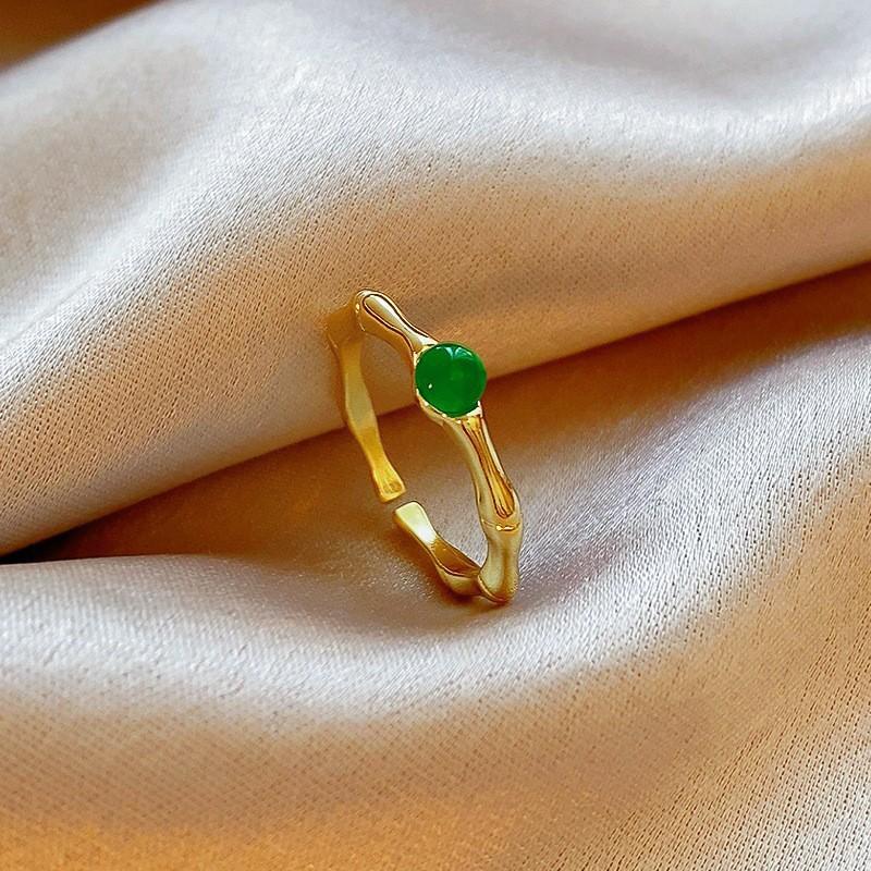 

Ankara Red Round Geometric Open Ring Temperament Versatile Index Finger Ring New Year s Jewelry Women