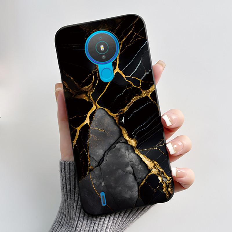 For Nokia 1.4 TA-1322 Trendy Black Phone Case For Nokia 6.2/Nokia 7.2 Lucky Koi Anti-Scratch Soft Shockproof Back Shell Cover