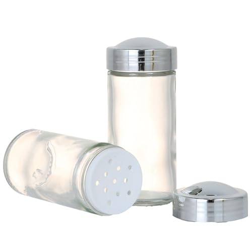 DULTON 6-Bottle Spice Rack CH01-K14, Body: Glass, Lid: Polystyrene, Rack: Chrome-Plated Steel, Made in China, BSP5801