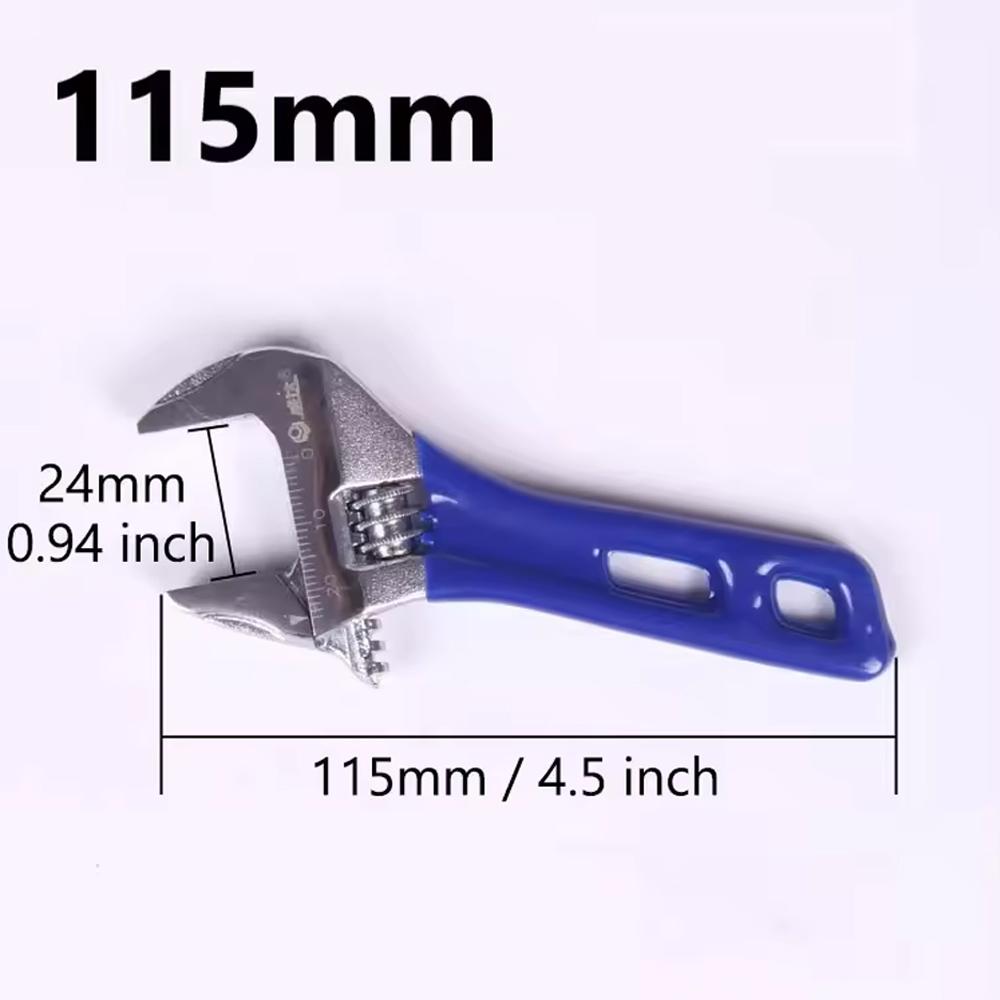 Adjustable Mini Wrench Lightweight Large Opening Short Handle Multifunctional for Plumbing and Bathroom Use