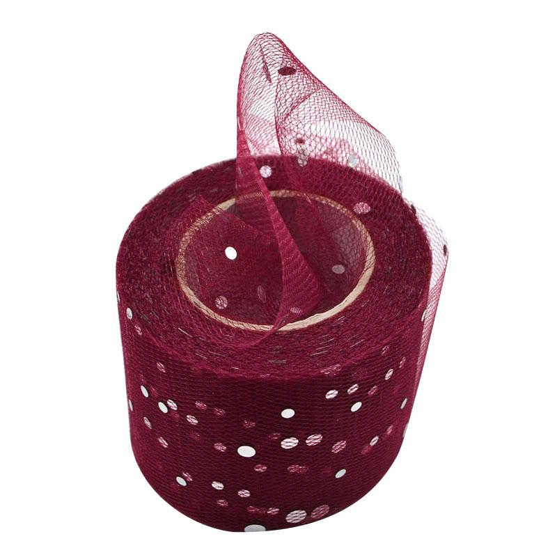 25Yards Baby Shower Glitter Sequin Tulle Roll Fabric Spool Tutu Party Birthday Gift Wedding Decoration Favors Event Supplies