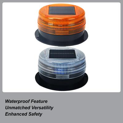 Solar Warning Lights Outdoor Road Signs Flash Lights LED Beacon Lights with Magnetic Base Water-resistant Solar Safety Flashing