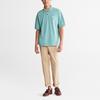Timberland Solid Color Contrast Stitch Casual Short Sleeve Polo Shirt Men tops Mineral-Blue A2FYZ-G99