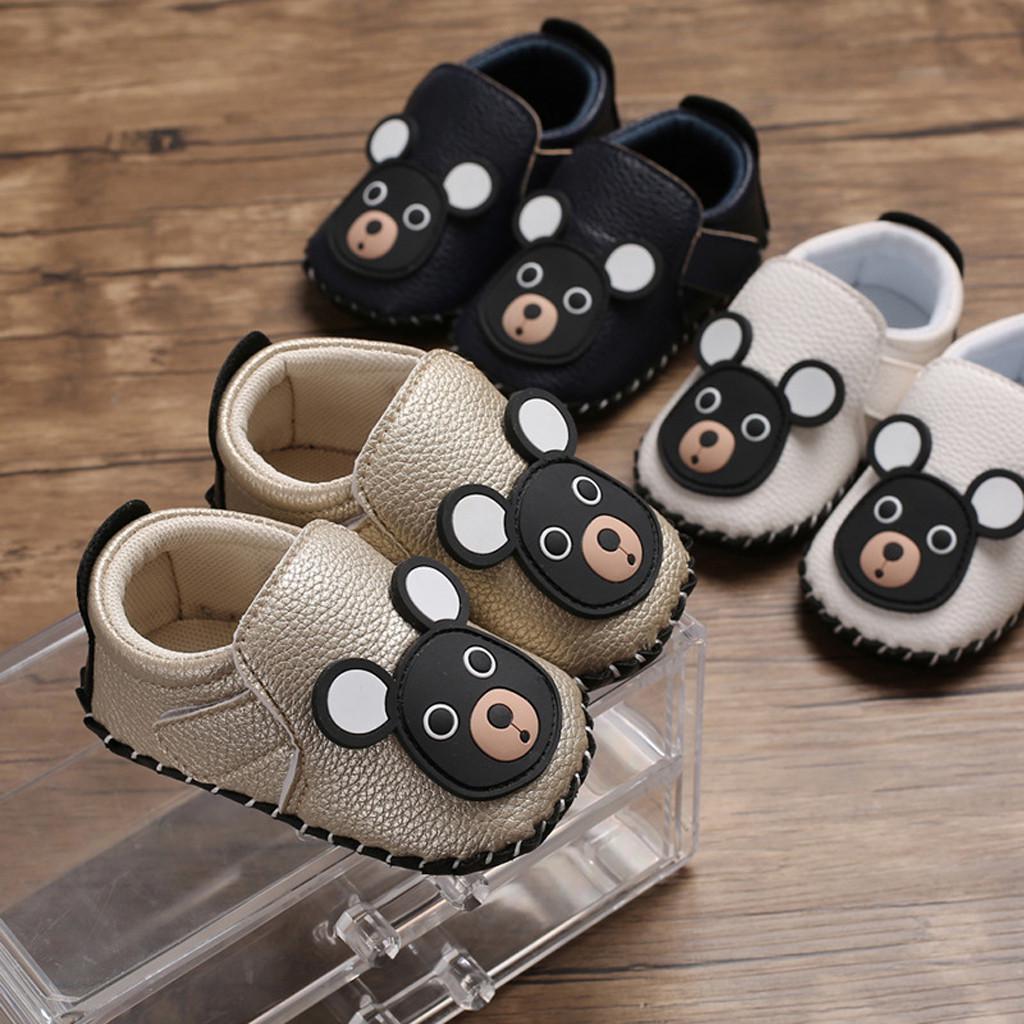 Fox Striped Infant Toddler Baby Boy Girl Soft Anti for Infant Toddler Boys Girls Anti-Slip Sole Prewalker Shoes Grey 13cm